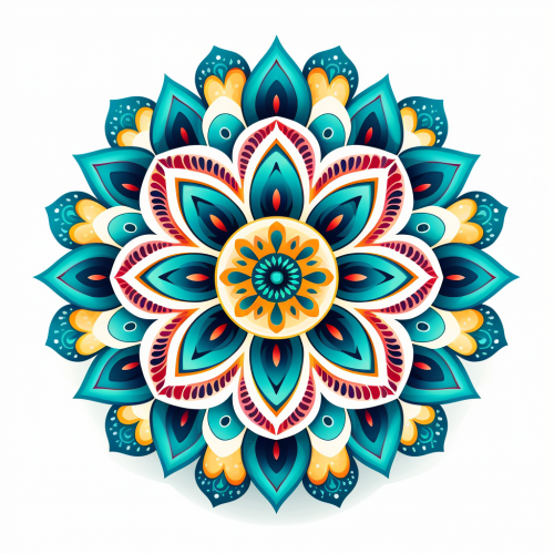 Beautiful Mandala Patterns on White Background
