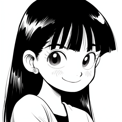 Cute manga girl with twin tails
