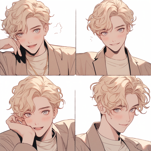 Slim young man with evil smile in manhwa and Lezhin comics