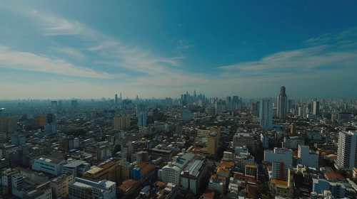 Aerial shot of Manila CBD