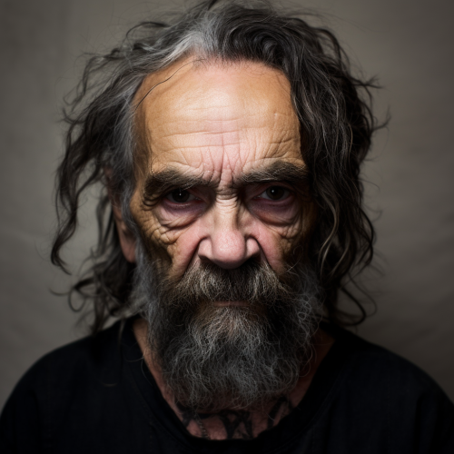 Image of a scary Charles Manson look-alike Image of a scary Charles Manson look-alike