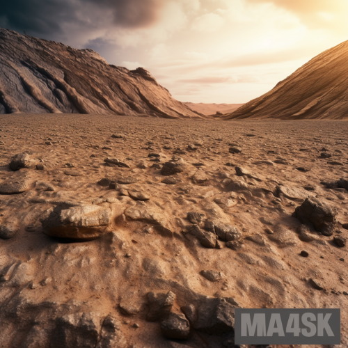 Cinematic footage of the Martian surface