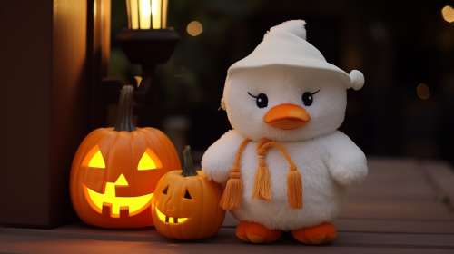 Adorable Marshmallow Fluffy Baby Duck