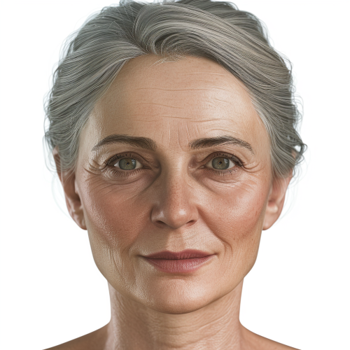 Mature woman's face with youthful vitality