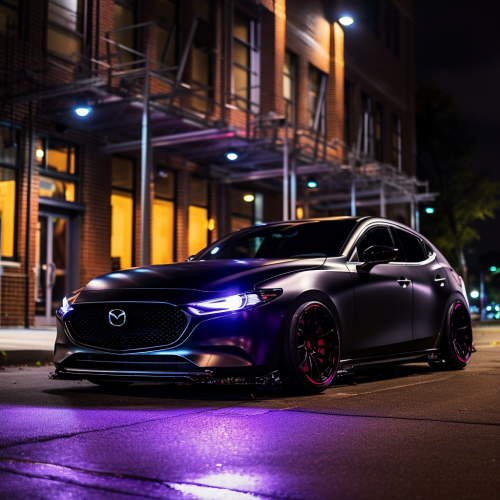 2020 Mazda 3 Black Hatchback with Custom Body Kit