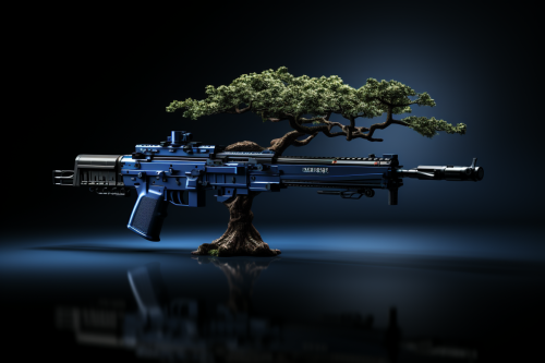 Detailed Technical Drawing of Mechanical Tree