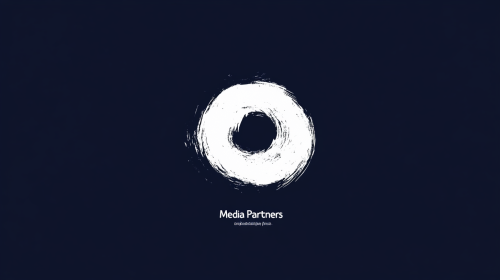 Media Partners Logo Design Navy Blue