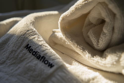 Spa Towel with Mediaflow Text