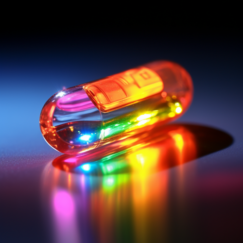 Medicine capsule closeup macro healthcare