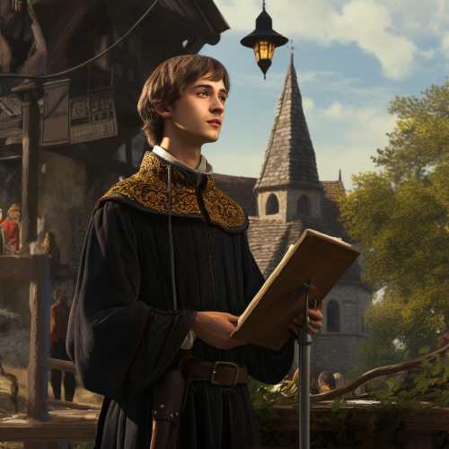 Medieval Announcer Man on Grounds