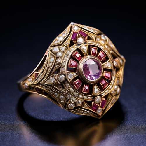 Exquisite diamond and ruby encrusted ring