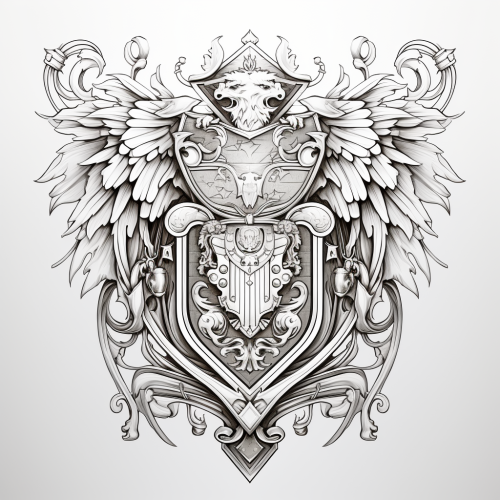 Gothic medieval coat of arms design