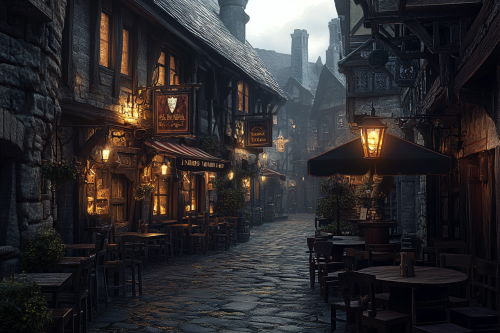 Tavern in Medieval JRPG Setting