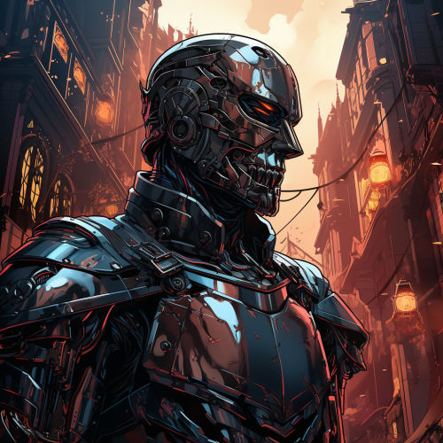 Medieval Knight in Comic Book Style