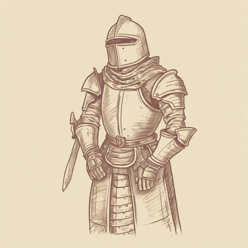 Simple Medieval Knight Illustration