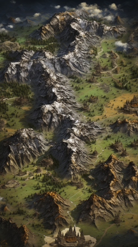 Historical medieval map of Mongolia