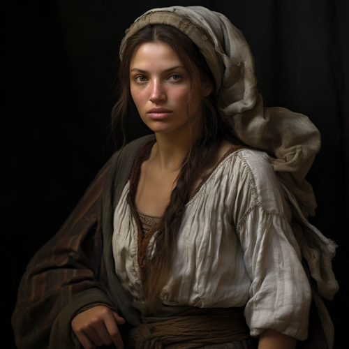 Portrait of a medieval peasant woman