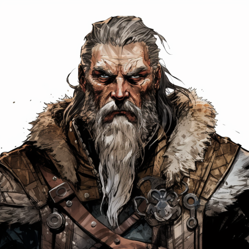 Medieval Viking Cyberpunk Comic Artwork on Plain White Medieval Viking Cyberpunk Comic Artwork on Plain White