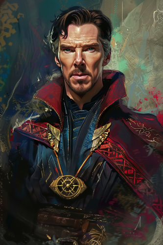Benedict Cumberbatch medieval fantasy villain portrait