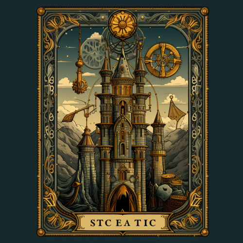 Tarot card of medieval architect