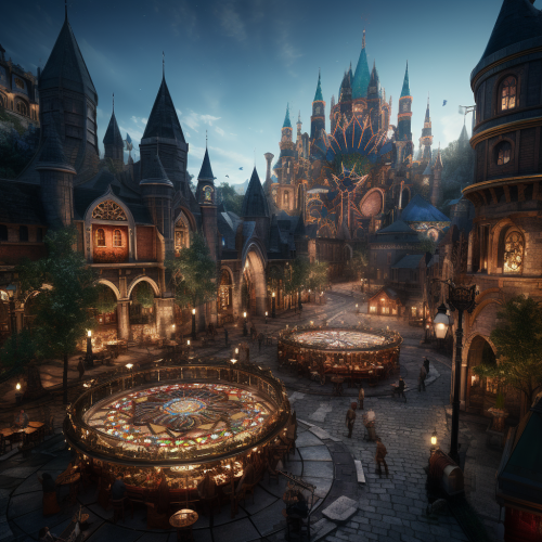 Medieval city casino interior