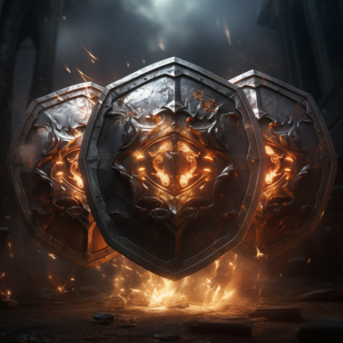 Medieval Dark Paladin Shield Motion