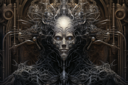 Intricate medieval king artwork