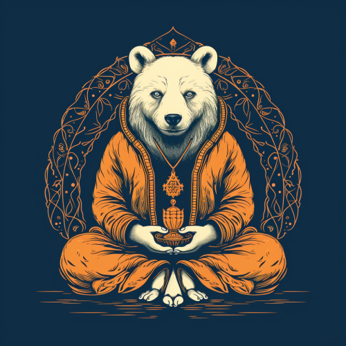 Meditating Buddhist Bear of Light design
