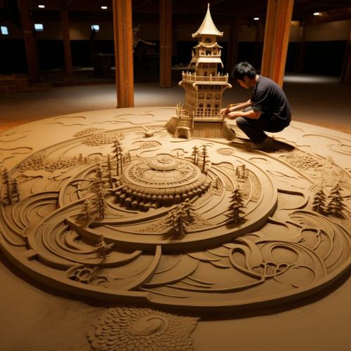 Meditative Sand Art Pendulum Picture