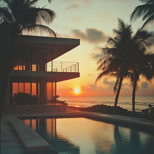 Miami Beach Villa Sunset View