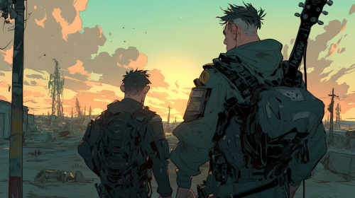 Musicians in Dystopian Desert City