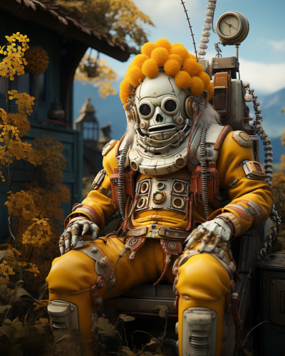 Surreal Old Fashion Clowns Artwork