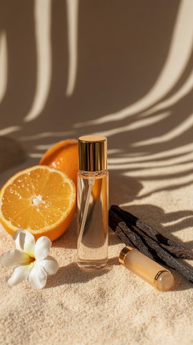 Perfume essential oil bottle gold lid