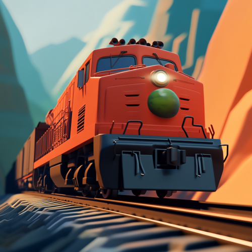 bold pickle locomotive moving animation