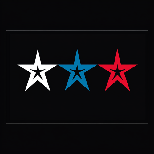 Stylised Stars Flag Black Background Stylised Stars Flag Black Background