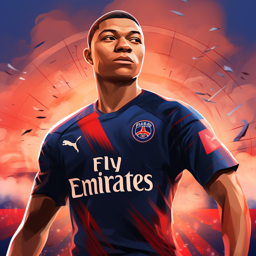 Mbappe wearing PSG and Nike gear