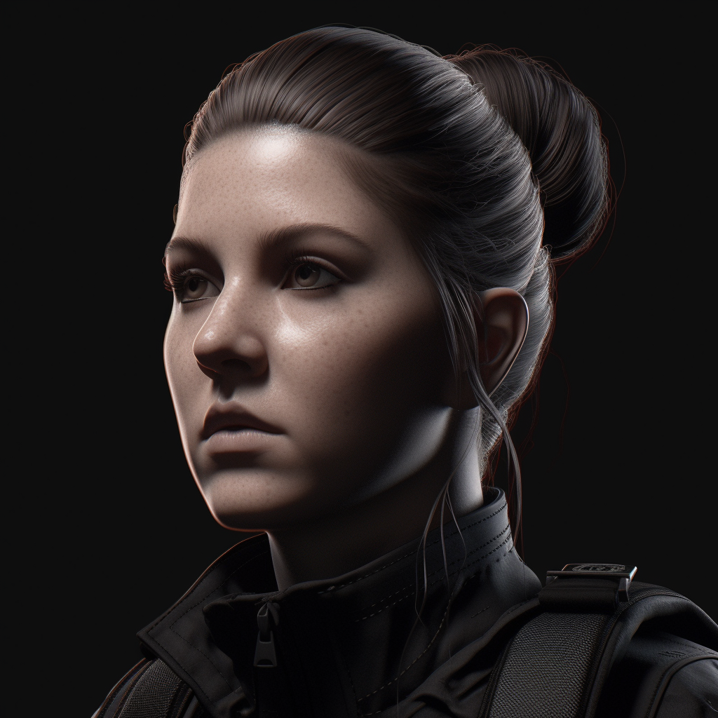 4.  Anna Kendrick wearing all-black special agent gear with Dutch braids