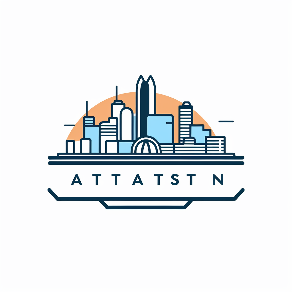 4. Minimalist logo of Austin, Texas on white background