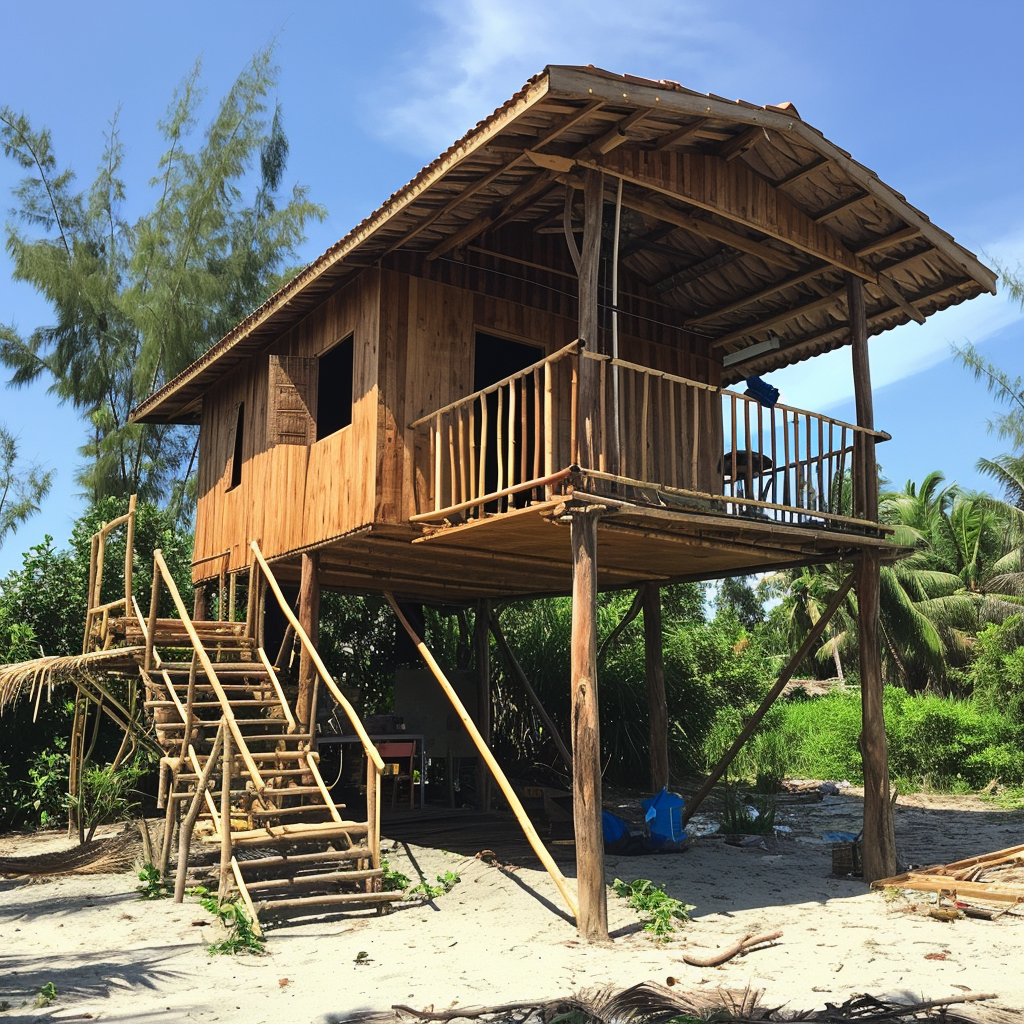 4. Beautiful beach house with elevated design