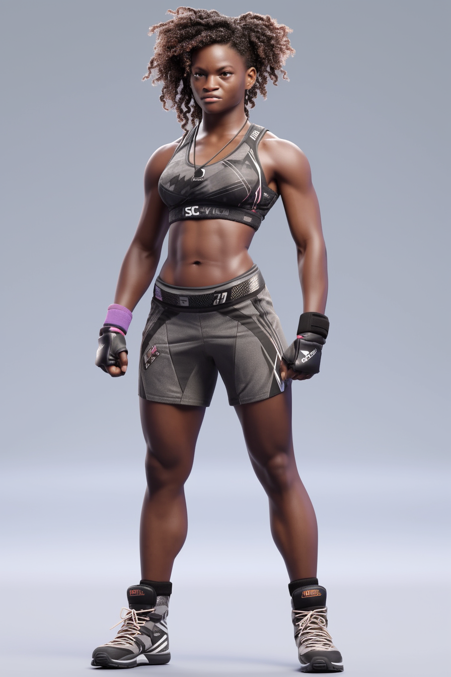 4. Strong black woman MMA fighter