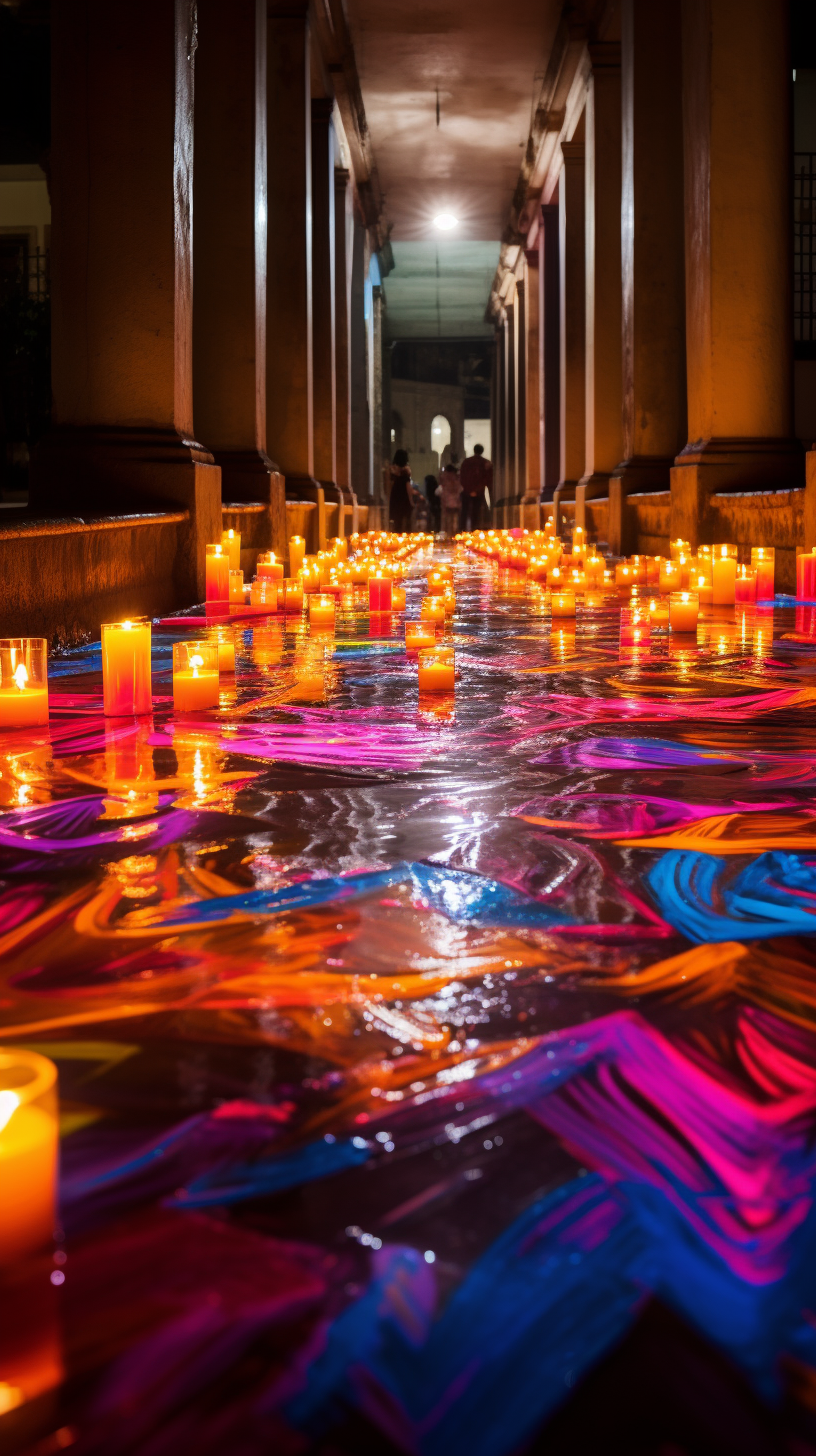 4. Colorful carnival floor pattern showcased