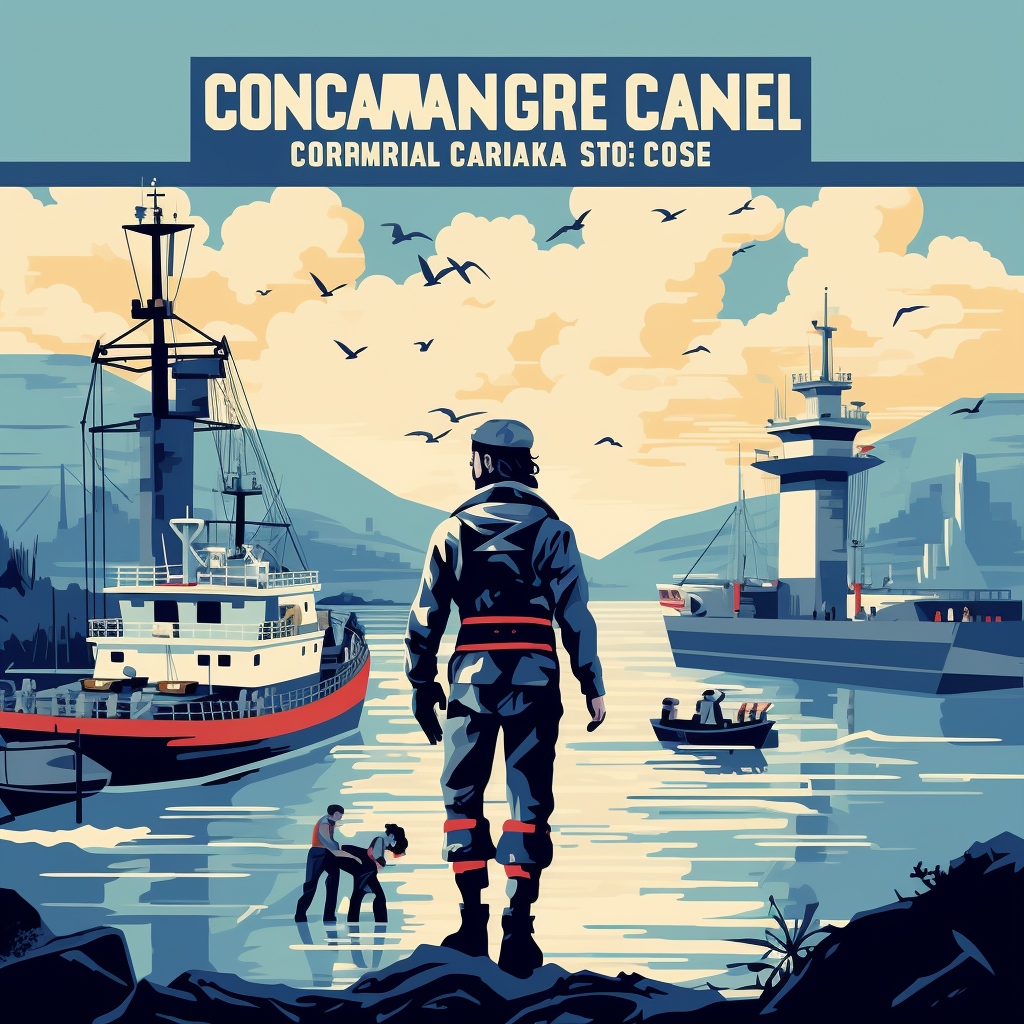 4. Beautifully portrayed sailor in Concarneau travel poster