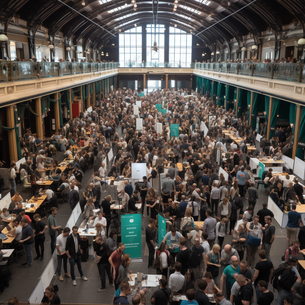 4. A bustling conference floor at The Things Conference in Amsterdam