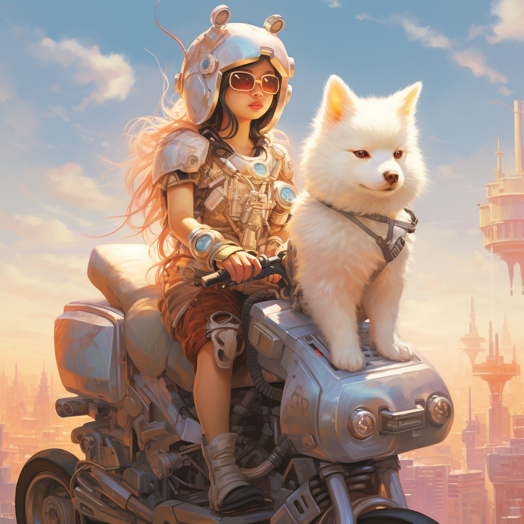 4. Adorable Shiba Inu with baby riding ?