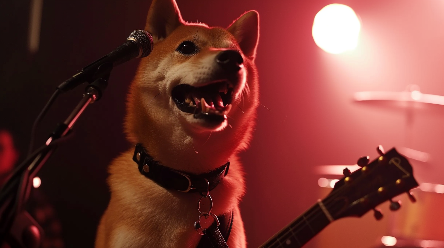 4. Doge singing on stage, Friday love.