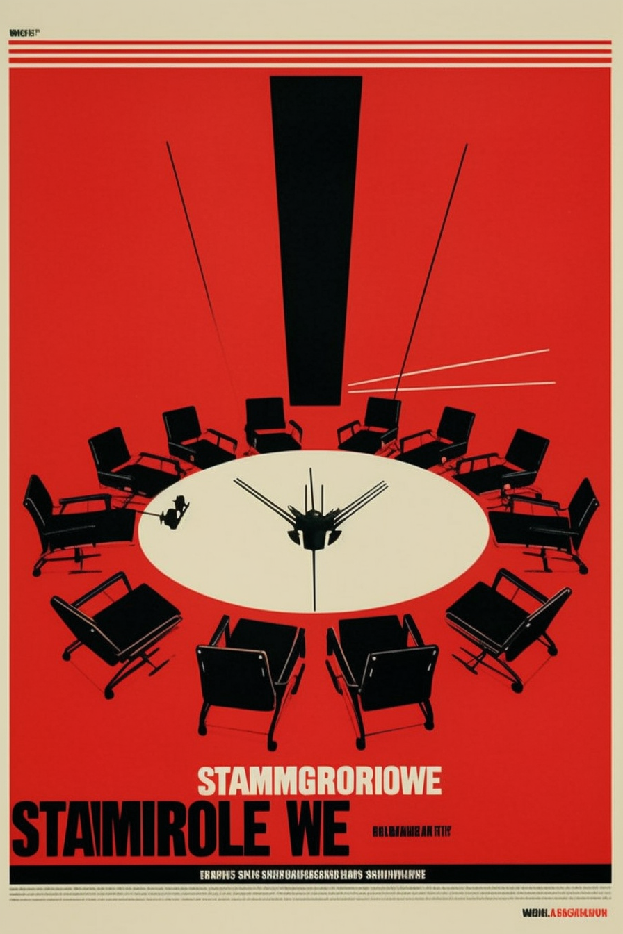 4. Minimalist movie poster depicting the war room scene