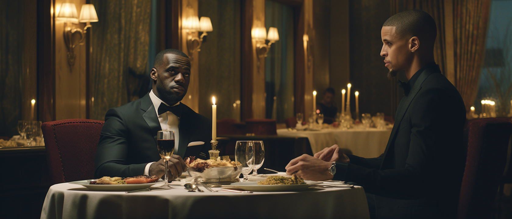 4. Couple enjoying an elegant dinner together