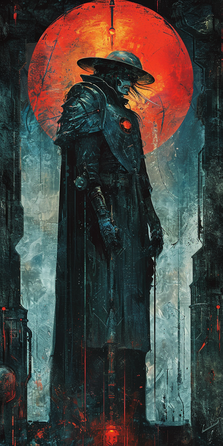 4. Emperor Ryder Tarot Card in Enki Bilal's Sci-Fi Art