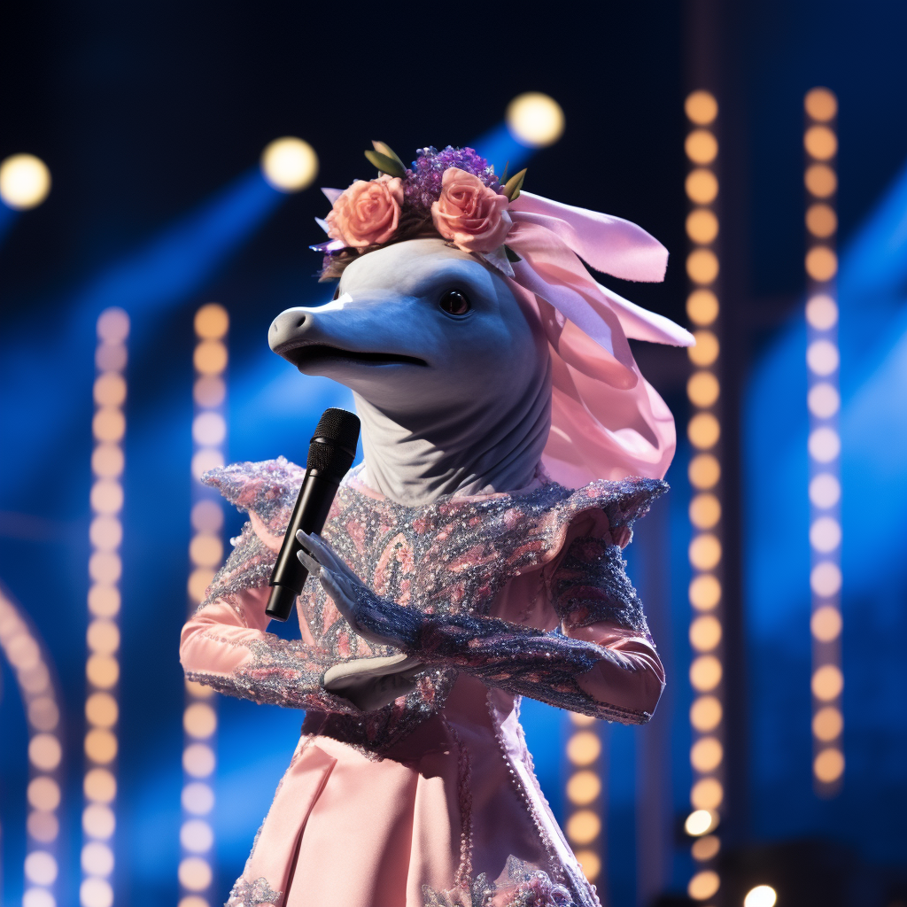 4. Female dolphin costume from  The Masked Singer