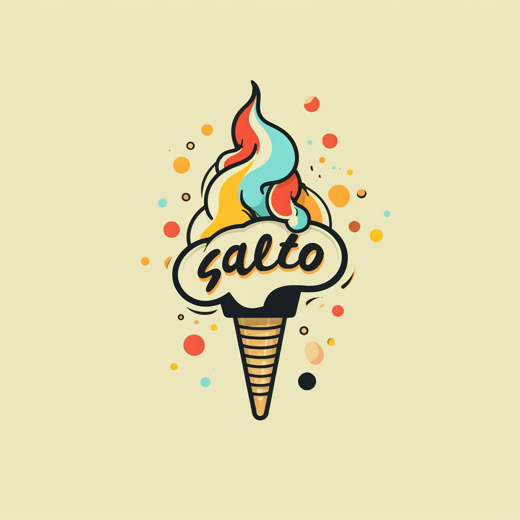 4. Gelato logo with mouthwatering scoop